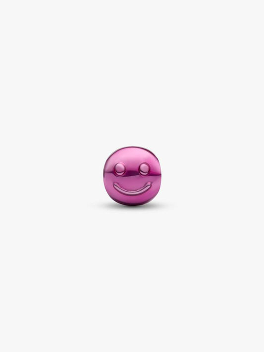 Mini Charm Smile effetto metallico rosa