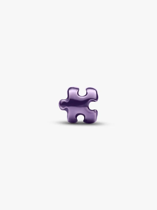 Mini Charm Puzzle effetto metallico Viola