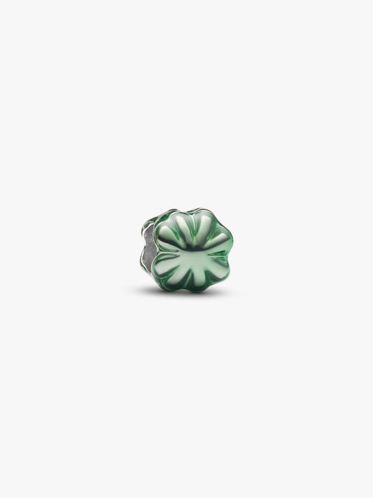 Pandora Mini Charm Quadrifoglio effetto metallico verde