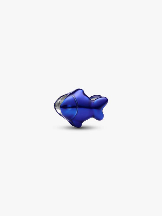 Pandora Mini Charm Pesce effetto metallico blu