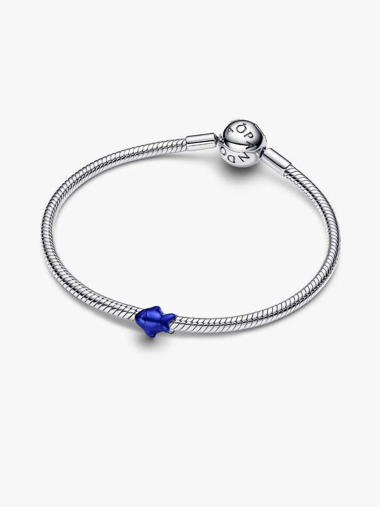 Pandora Mini Charm Pesce effetto metallico blu