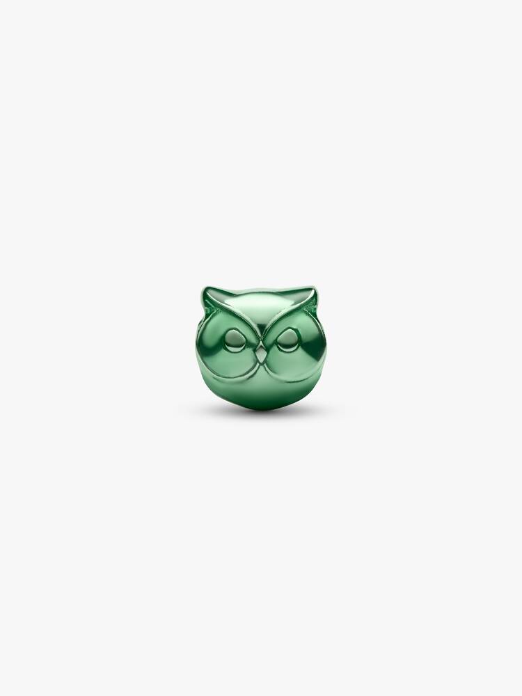 Pandora Mini Charm Gufo effetto metallico verde