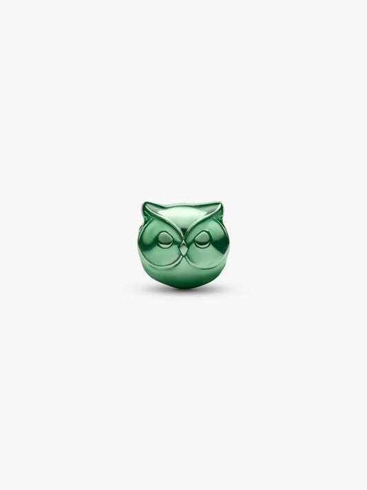 Pandora Mini Charm Gufo effetto metallico verde