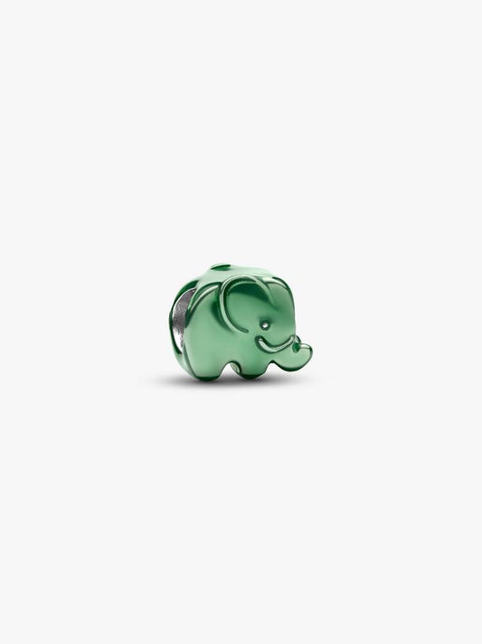 Pandora Mini Charm Elefante effetto metallico verde