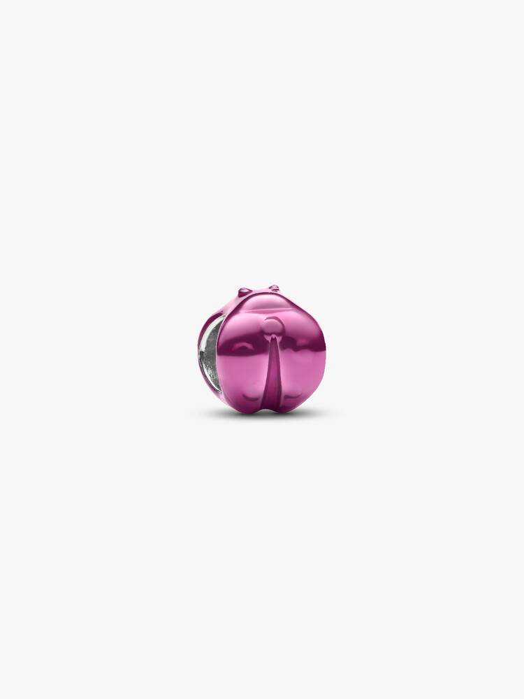 Pandora Mini Charm Coccinella effetto metallico rosa