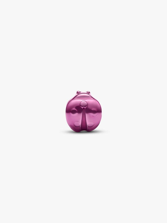 Pandora Mini Charm Coccinella effetto metallico rosa