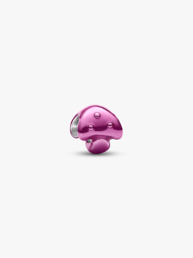 Pandora Mini Charm Fungo effetto metallico rosa