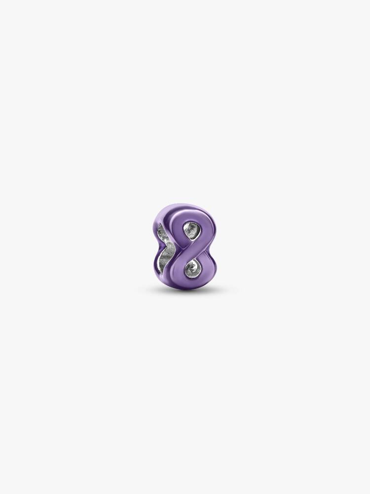 Pandora Mini Charm Infinito effetto metallico viola