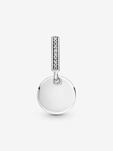 Pandora Charm Cerchio e Cuore Pendente da incidere