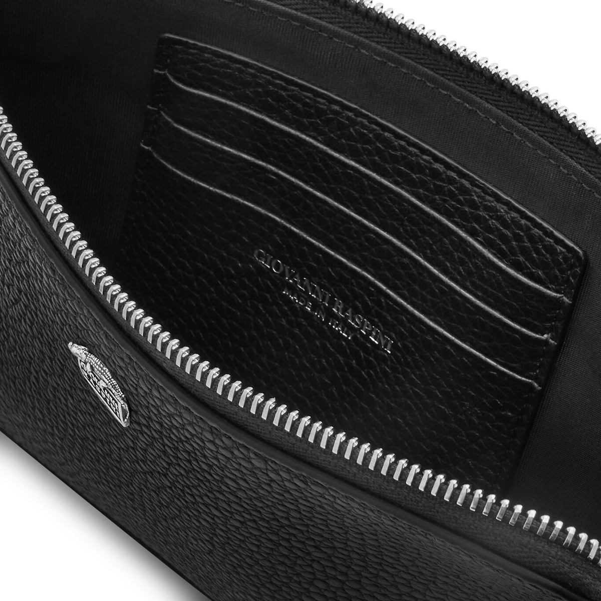 Giovanni Raspini pouch pelle goffrata