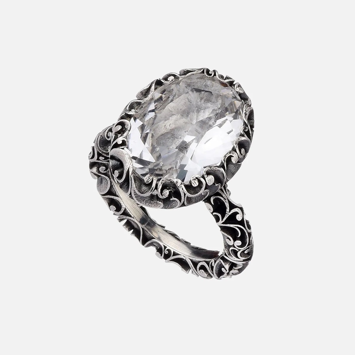 Maria e Luisa Jewels - Anello in argento con cristallo di rocca