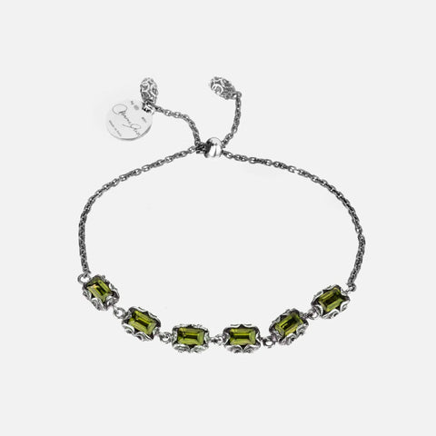 Maria e Luisa Jewels - Bracciale Shri in argento con peridot