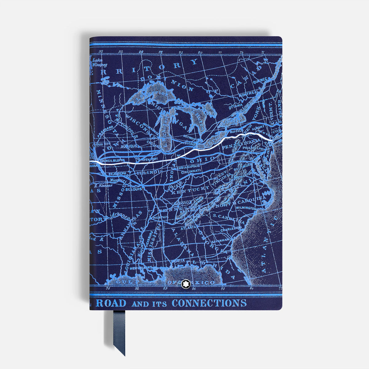 Montblanc -  Blocco note medio, Meisterstück Around the World in 80 Days, blu, pagine a righe