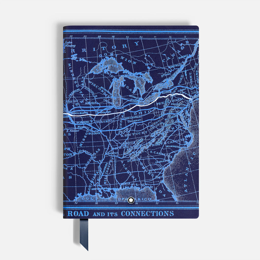 Montblanc -  Blocco note medio, Meisterstück Around the World in 80 Days, blu, pagine a righe