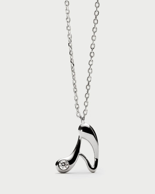 PDPAOLA - Collana con ciondolo in argento con l’iniziale A