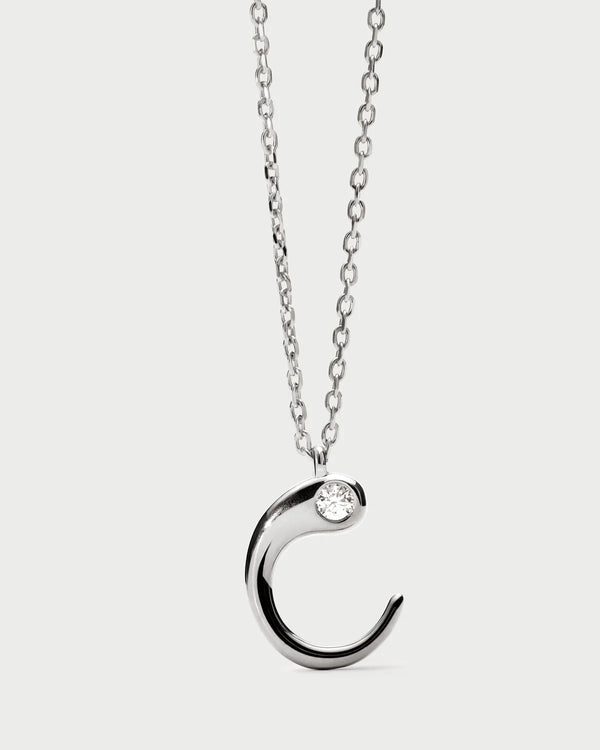 PDPAOLA - Collana con ciondolo in argento con l’iniziale C