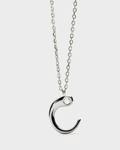 PDPAOLA - Collana con ciondolo in argento con l’iniziale C