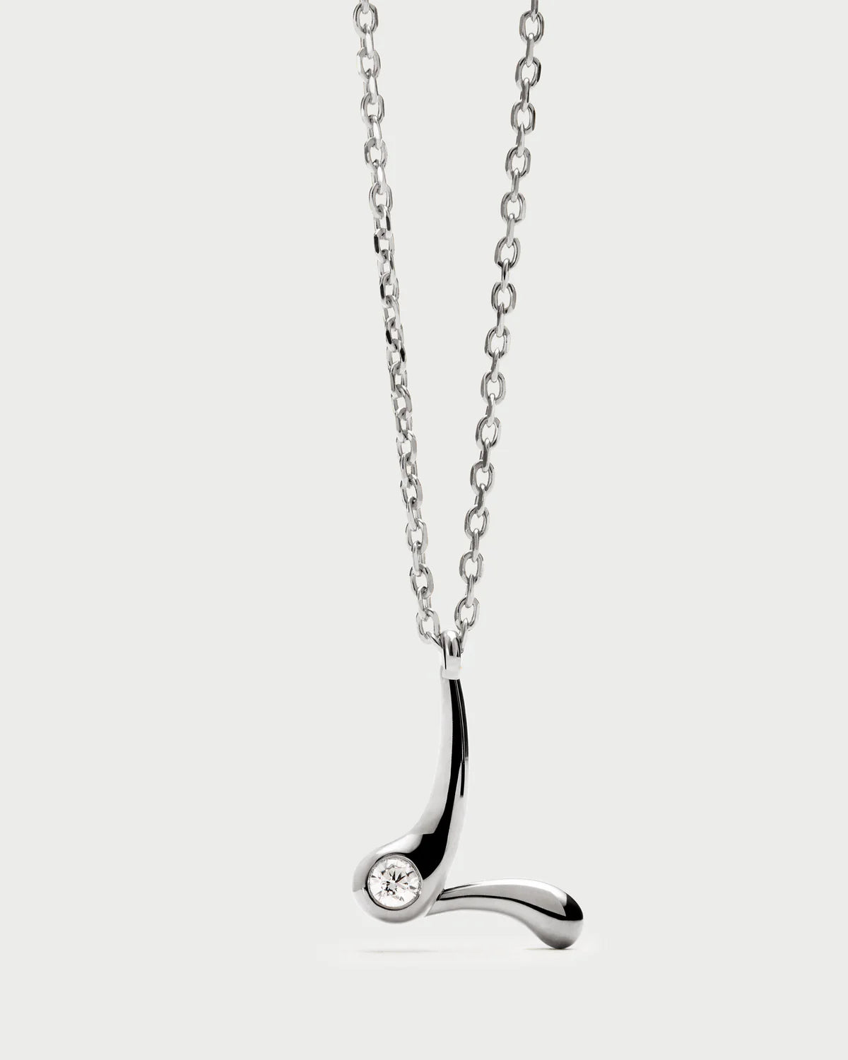 PDPAOLA - Collana con ciondolo in argento con l’iniziale L