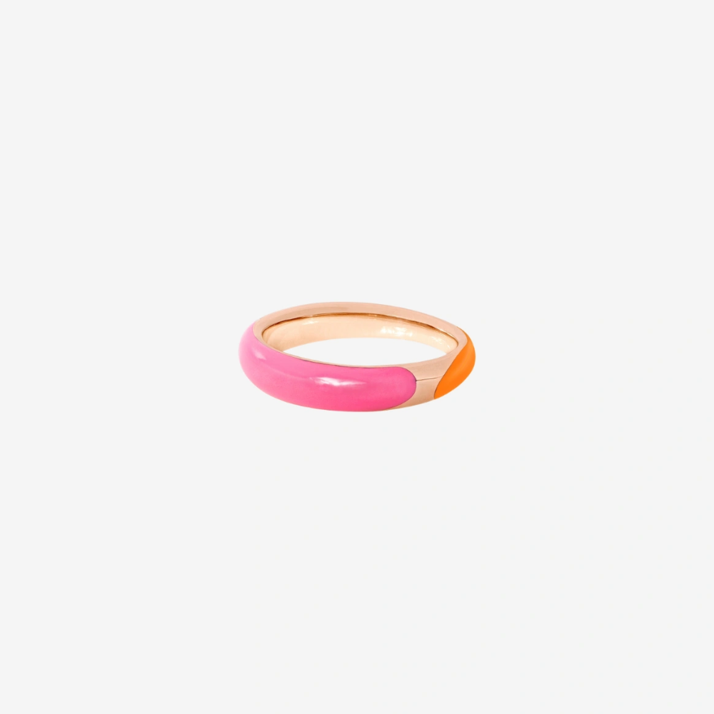 DoDo - Anello Rondelle Arancio e Rosa