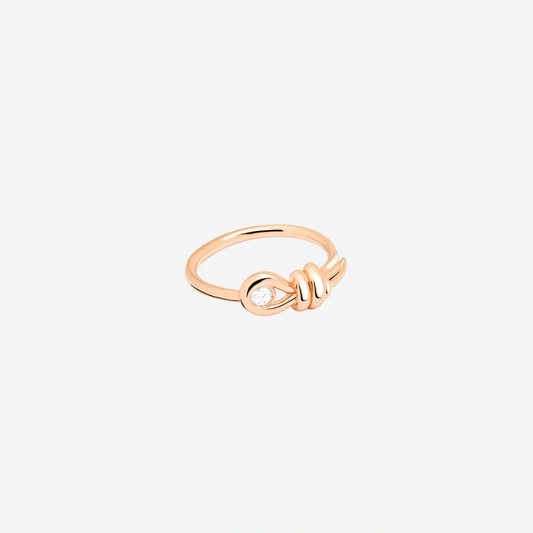 DoDo - Anello Nodo Oro Rosa 9K e Diamante