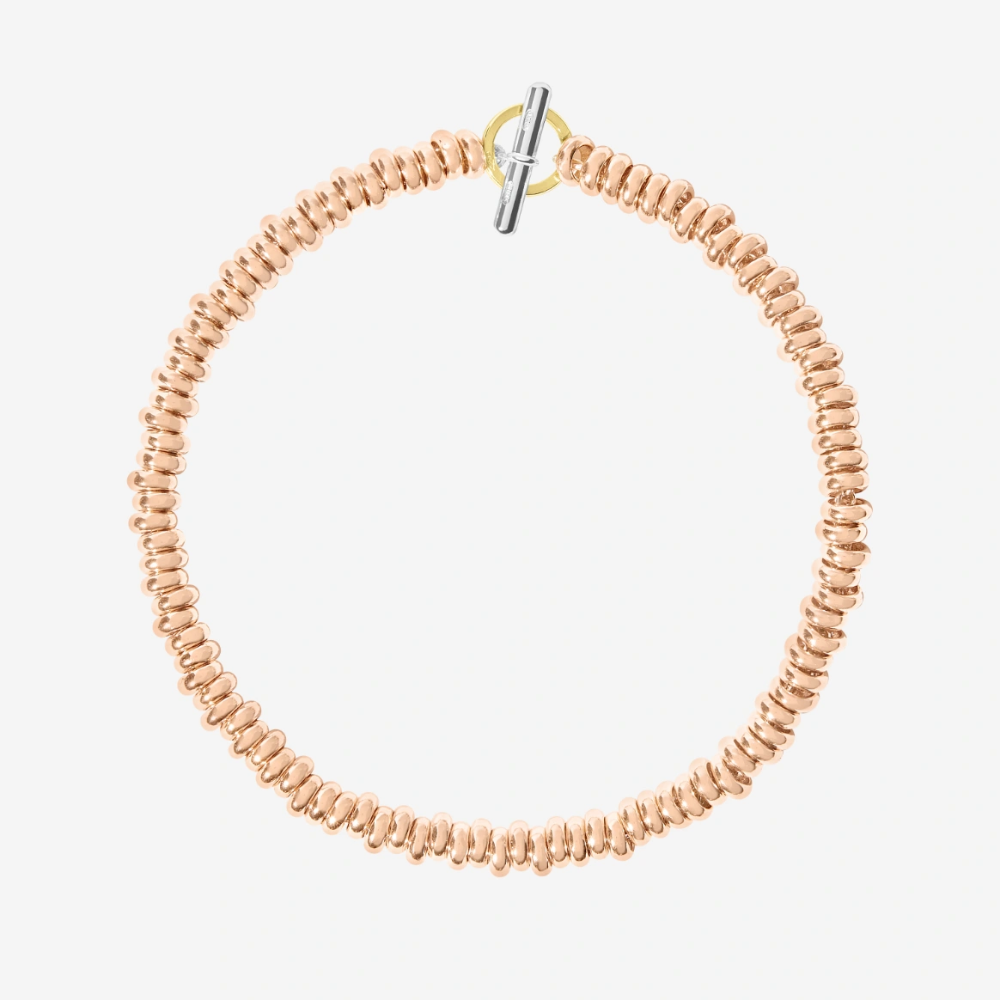 DoDo - Bracciale Rondelle Oro Rosa 9K