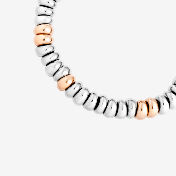DoDo - Bracciale Rondelle Bold Oro Rosa 9K e Argento