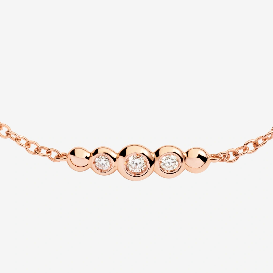 DoDo - Bracciale bollicine oro rosa & diamanti