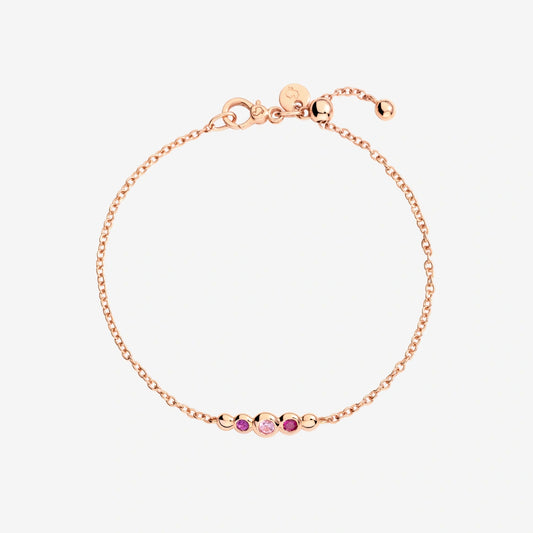DoDo - Bracciale bollicine oro rosa pietre colorate
