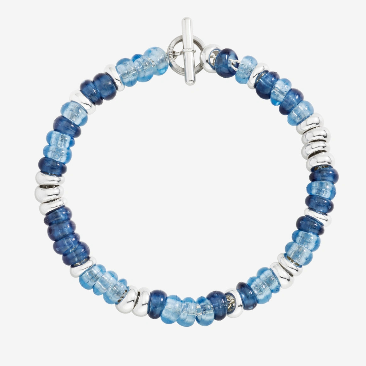 DoDo - Bracciale Rondelle argento & plastica riciclata