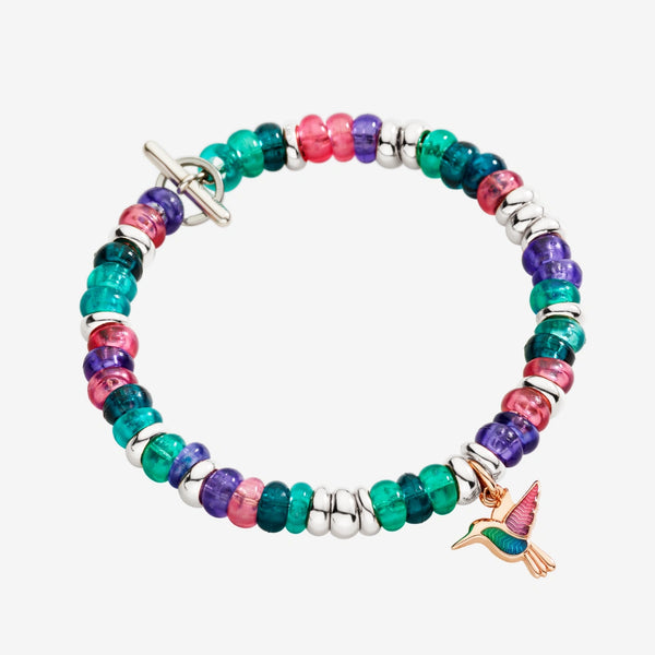 DoDo - Bracciale rondelle argento & plastica riciclata