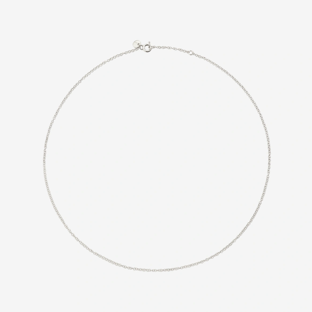 DoDo - Collana Essentials Oro Bianco Rodiato 18k 50 cm