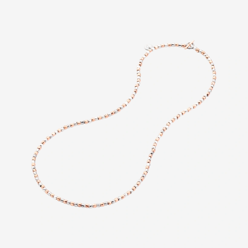 DoDo - Collana Mini Granelli Oro Rosa 9K e Argento