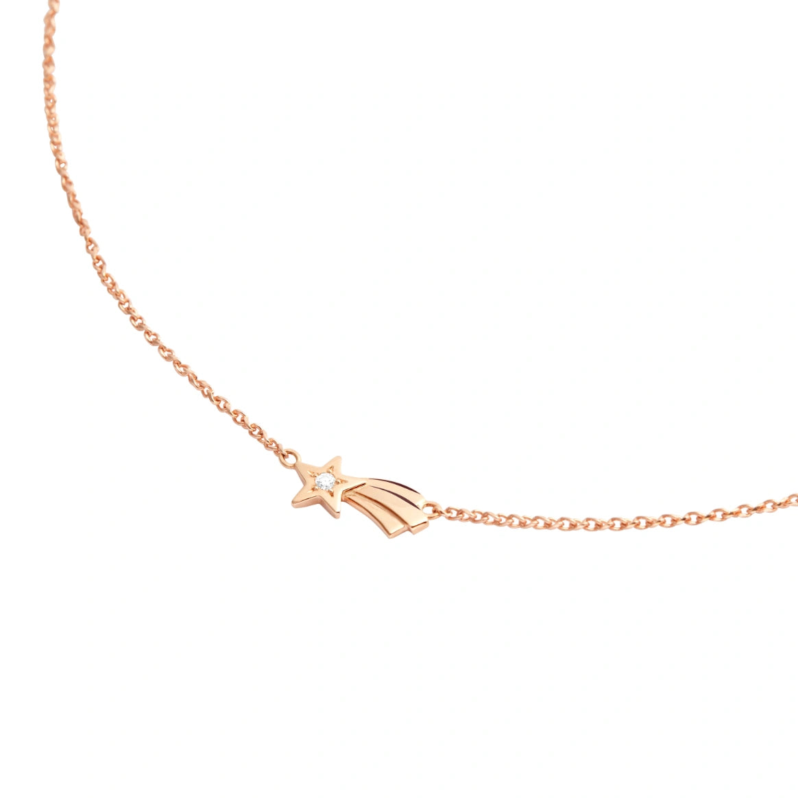 DoDo - Collana stella cometa oro rosa & diamante