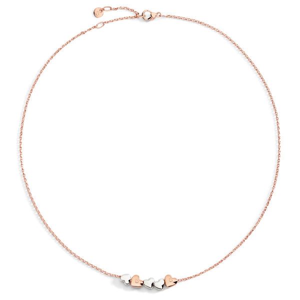 DoDo - Collana Cuore oro rosa & argento