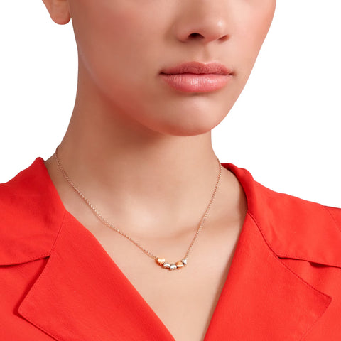 DoDo - Collana Cuore oro rosa & argento