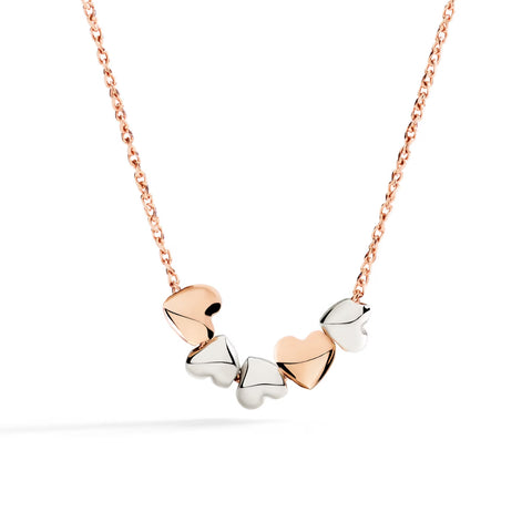 DoDo - Collana Cuore oro rosa & argento
