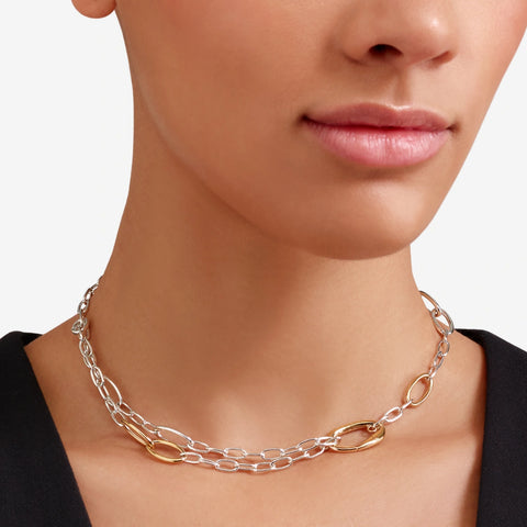 DoDo - Collana essentials argento & argento dorato