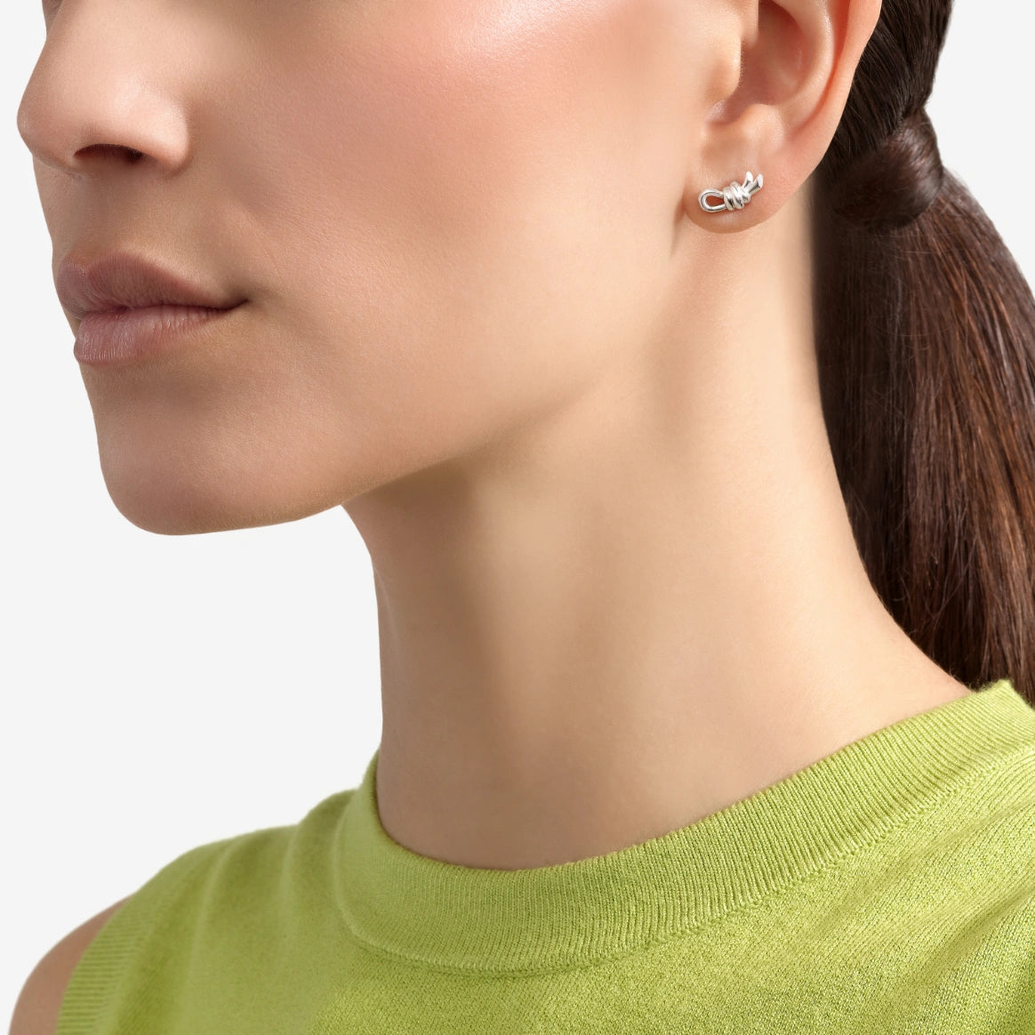 DoDo - Orecchino stud nodo argento