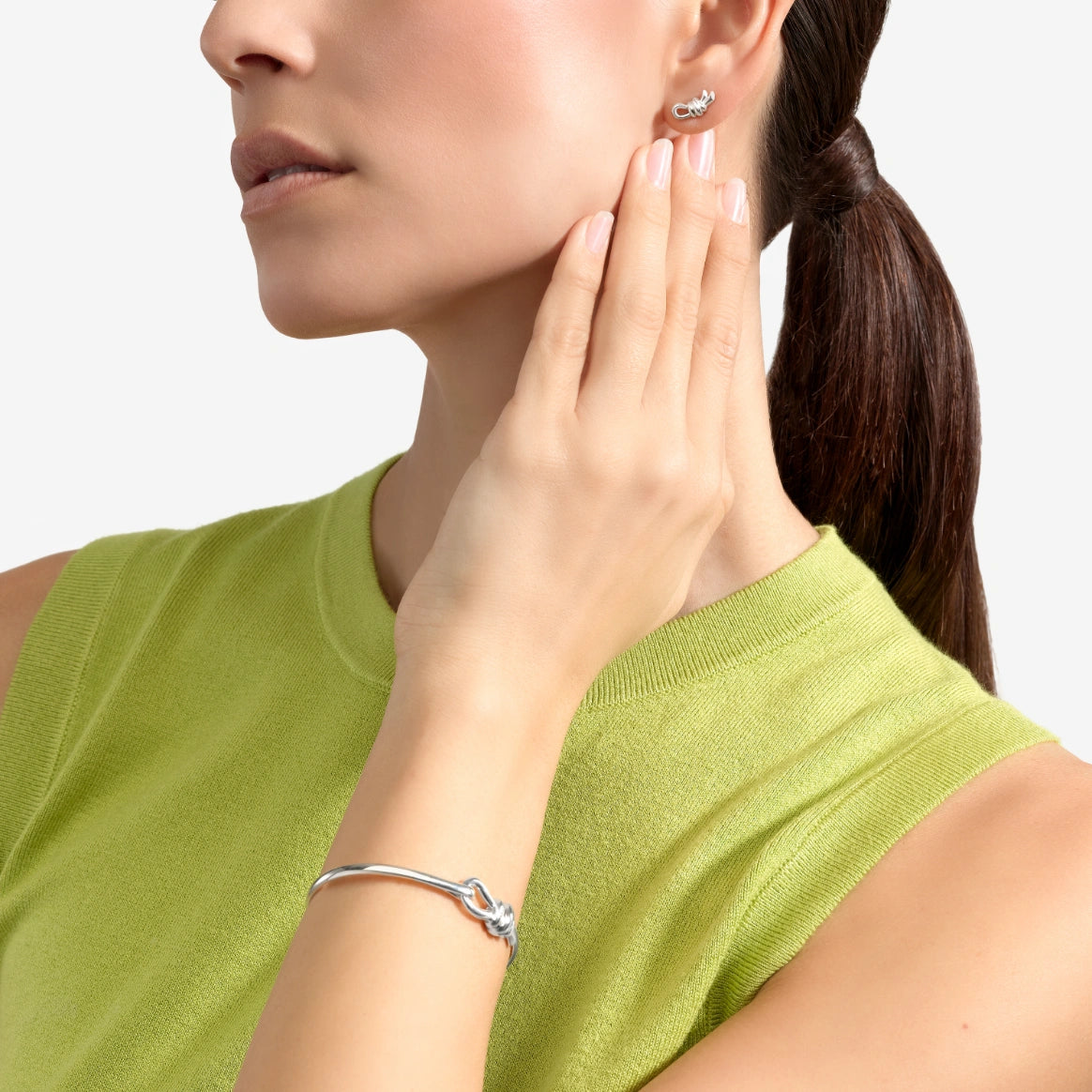 DoDo - Orecchino stud nodo argento
