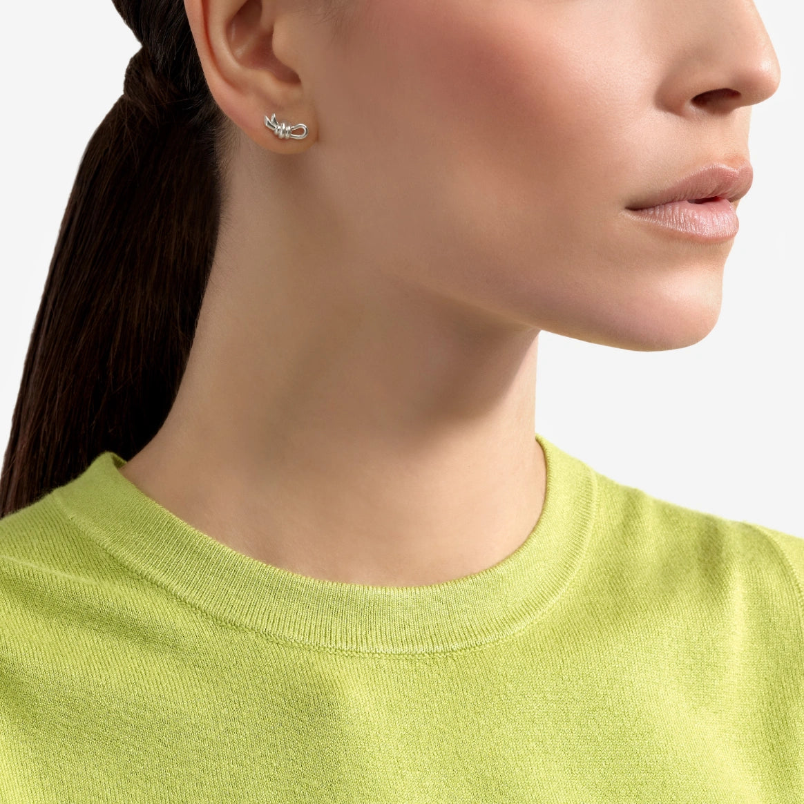 DoDo - Orecchino stud nodo argento