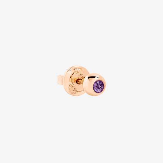 DoDo - Orecchino stud bollicine oro rosa & ametista