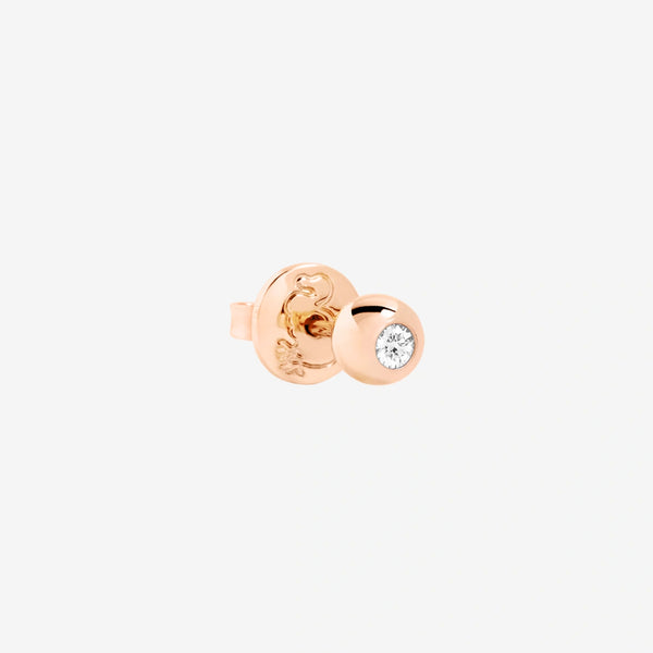 DoDo - Orecchino stud bollicine oro rosa & diamante