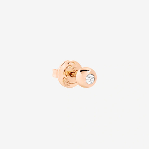 DoDo - Orecchino stud bollicine oro rosa & diamante