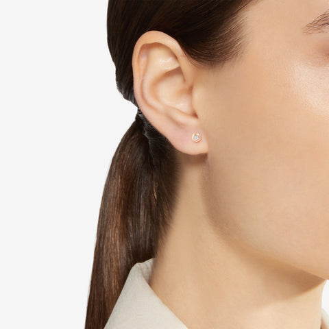 DoDo - Orecchino stud bollicine oro rosa & diamante