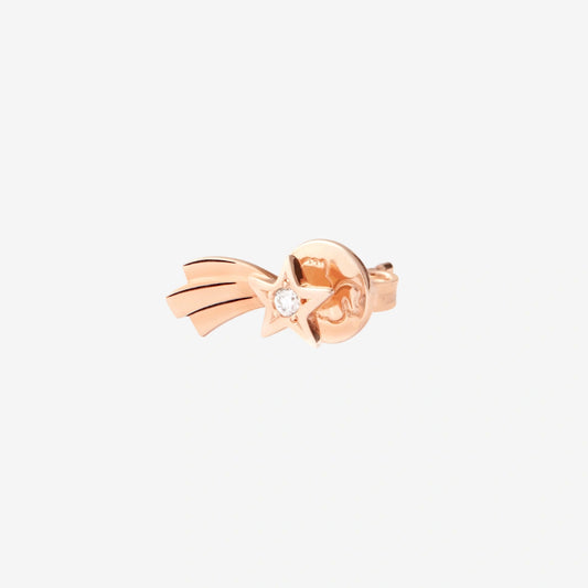 DoDo - Orecchino stella cometa oro rosa & diamante (Copia)