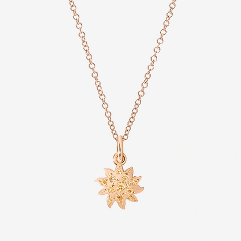 DoDo - Ciondolo Sole Oro Rosa 9K Diamanti