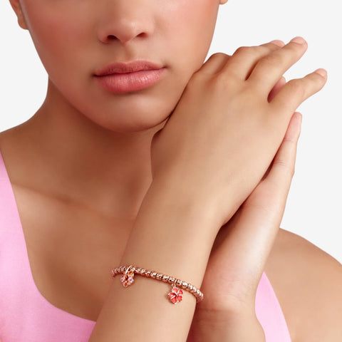 DoDo - Ciondolo fiore oro rosa & zaffiri