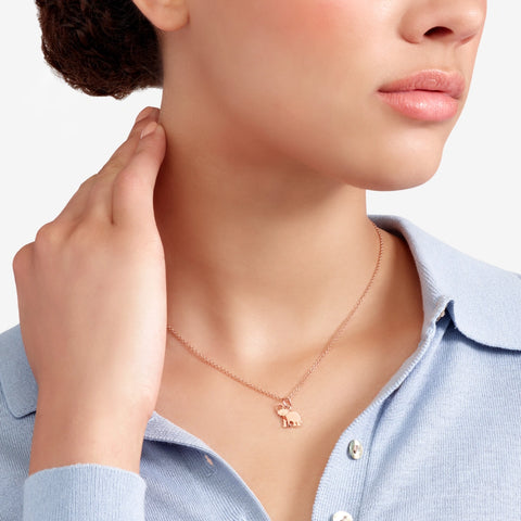 DoDo - Ciondolo elefante oro rosa
