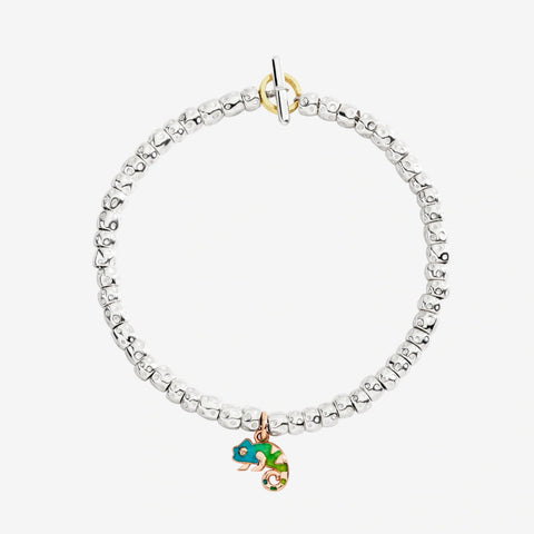 DoDo - Ciondolo camaleonte oro rosa & smalto