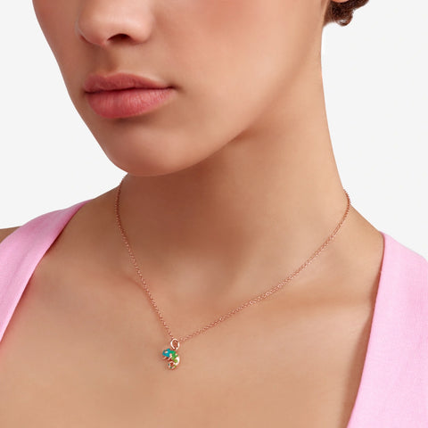 DoDo - Ciondolo camaleonte oro rosa & smalto